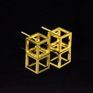 Topos Cubo / Cube stud earrings