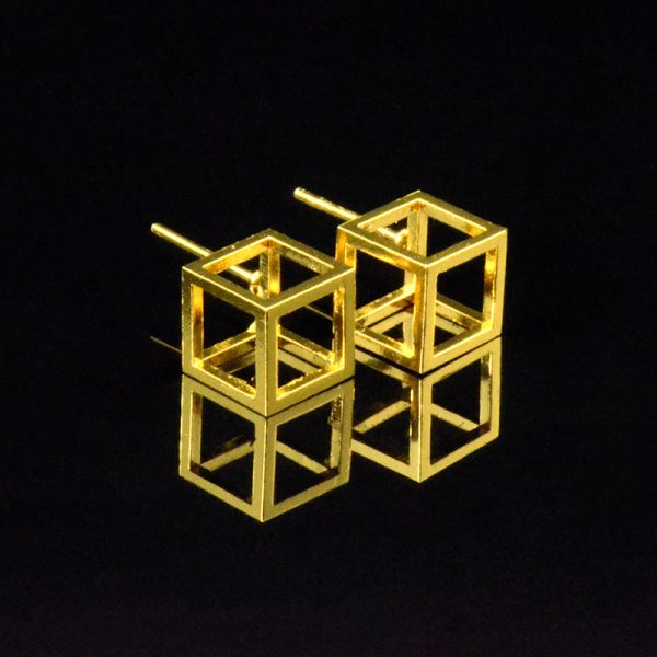 Topos Cubo / Cube stud earrings