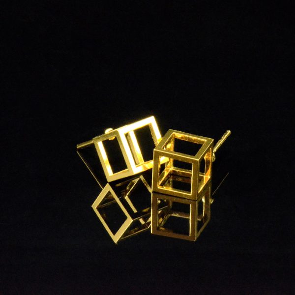 Topos Cubo / Cube stud earrings - Image 2